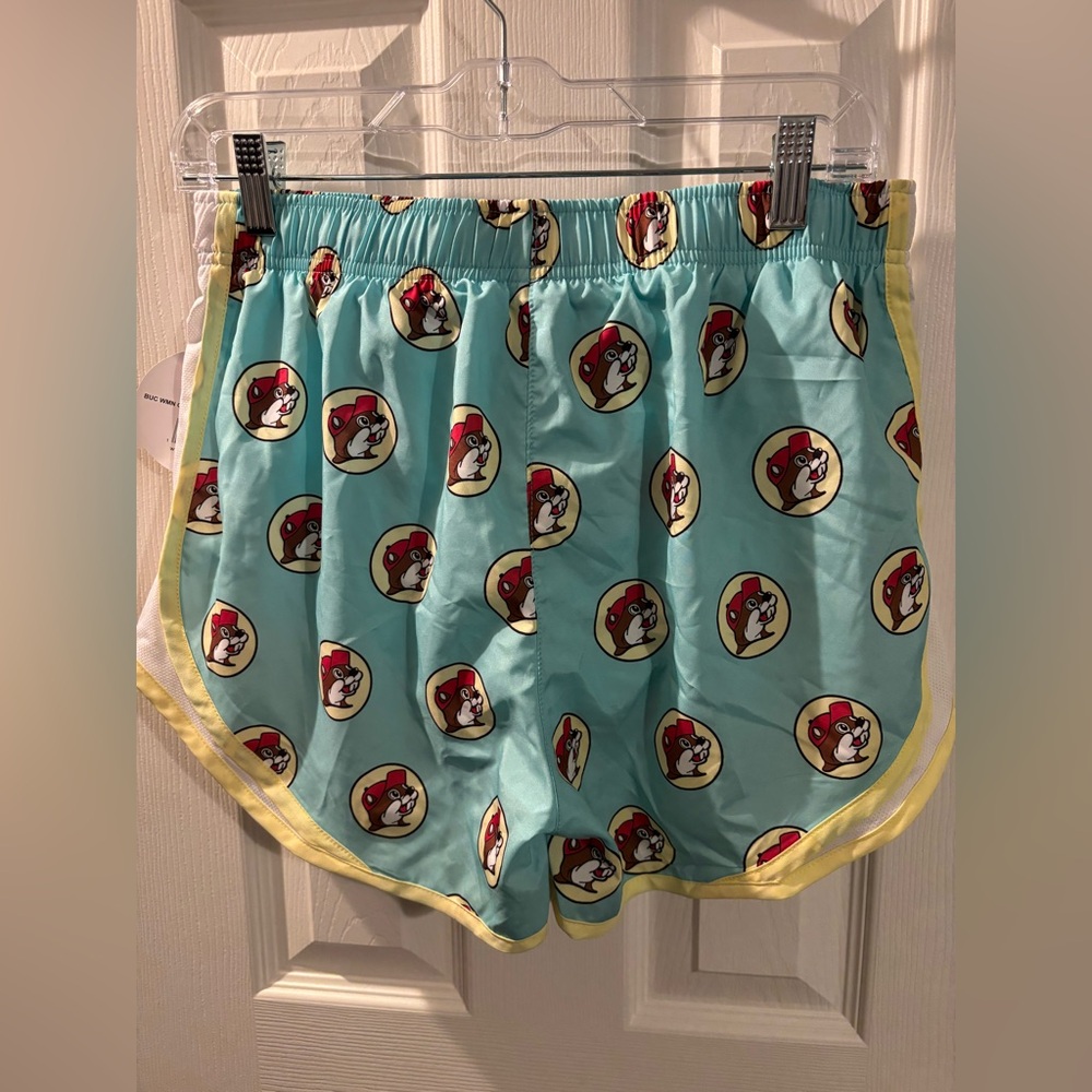 Women's Cartoon Print Athletic Shorts - Aqua - Picture 4 of 4